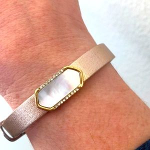 KEEP Collective Gold Pave Mother of Pearl Geo Charm